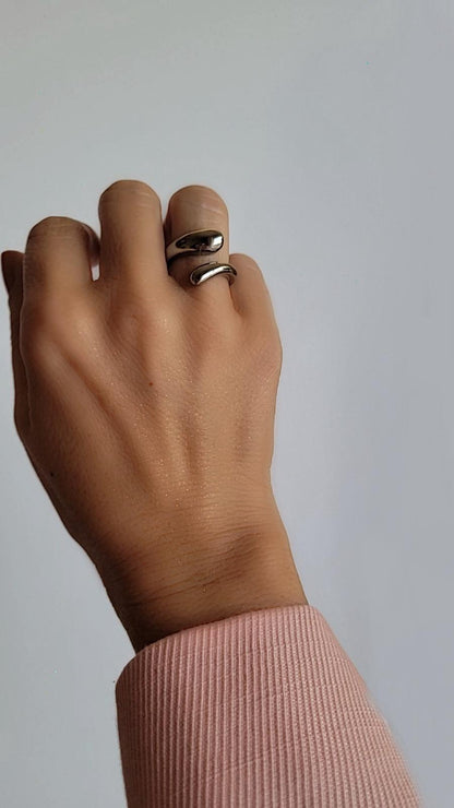 Anillo Ola Plateado