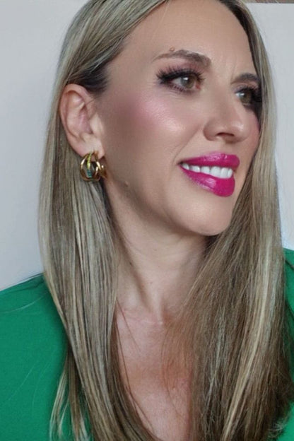 Pendientes Aro Marsella Destello Verde