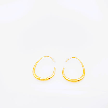 Pendientes Aros Luna Dorados