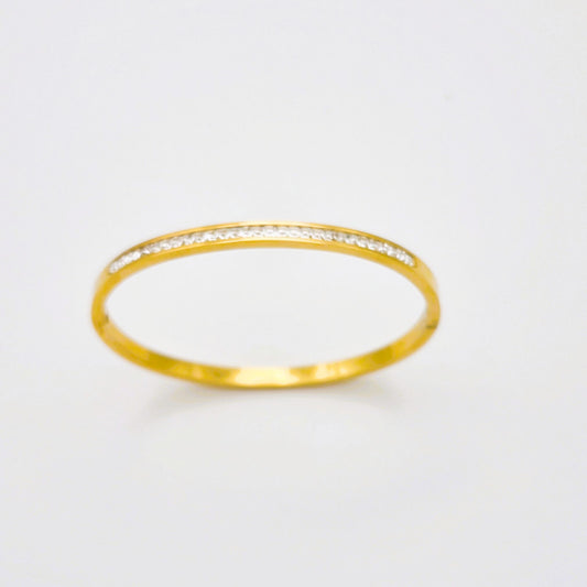 Pulsera Linea de Brillo Dorada Fina