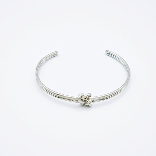Pulsera Nudo Plateada