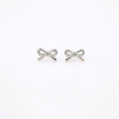 Pendientes Lazo Plateado
