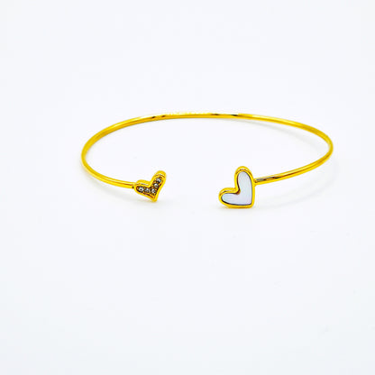 Pulsera corazon blanco