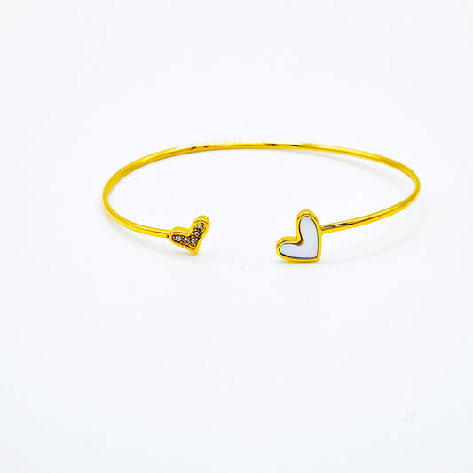 Pulsera corazon blanco