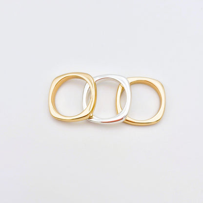 Anillos Dúo Cuadrado