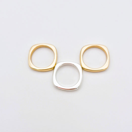 Anillos Dúo Cuadrado