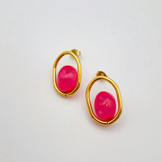 Pendiente Destello Fucsia