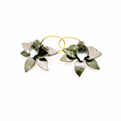 Pendientes  Flor  Azabache