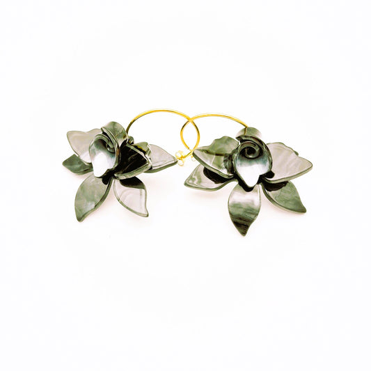 Pendientes  Flor  Azabache