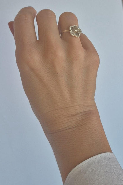 Anillo Flor Circonitas