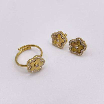 Pendientes Flor Circonitas