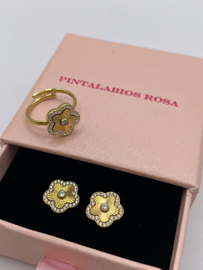 Anillo Flor Circonitas
