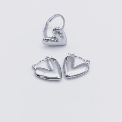 Conjunto Corazón Valiente Plateado