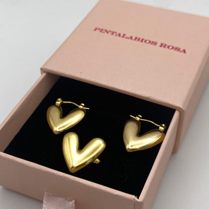 Anillo Corazón Valiente Dorado