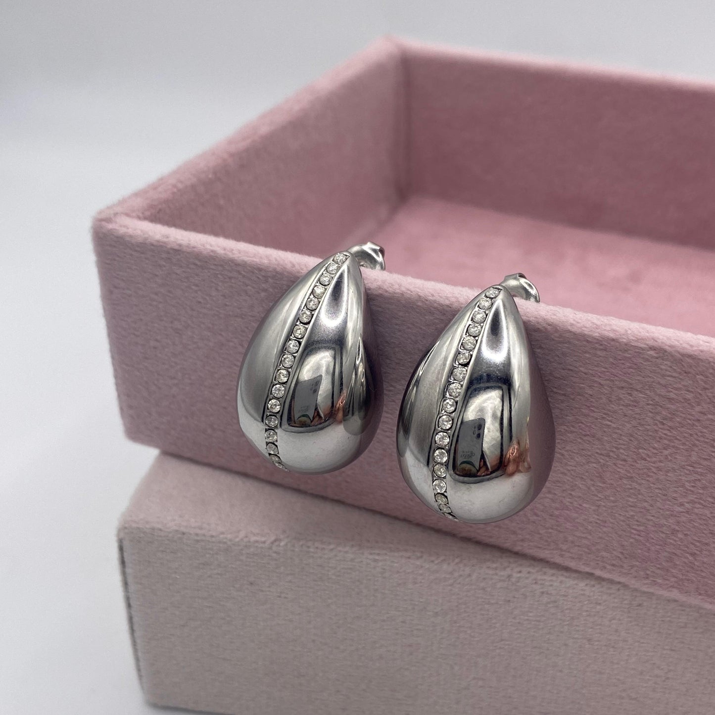 Pendientes Gota Circonitas - Plateados