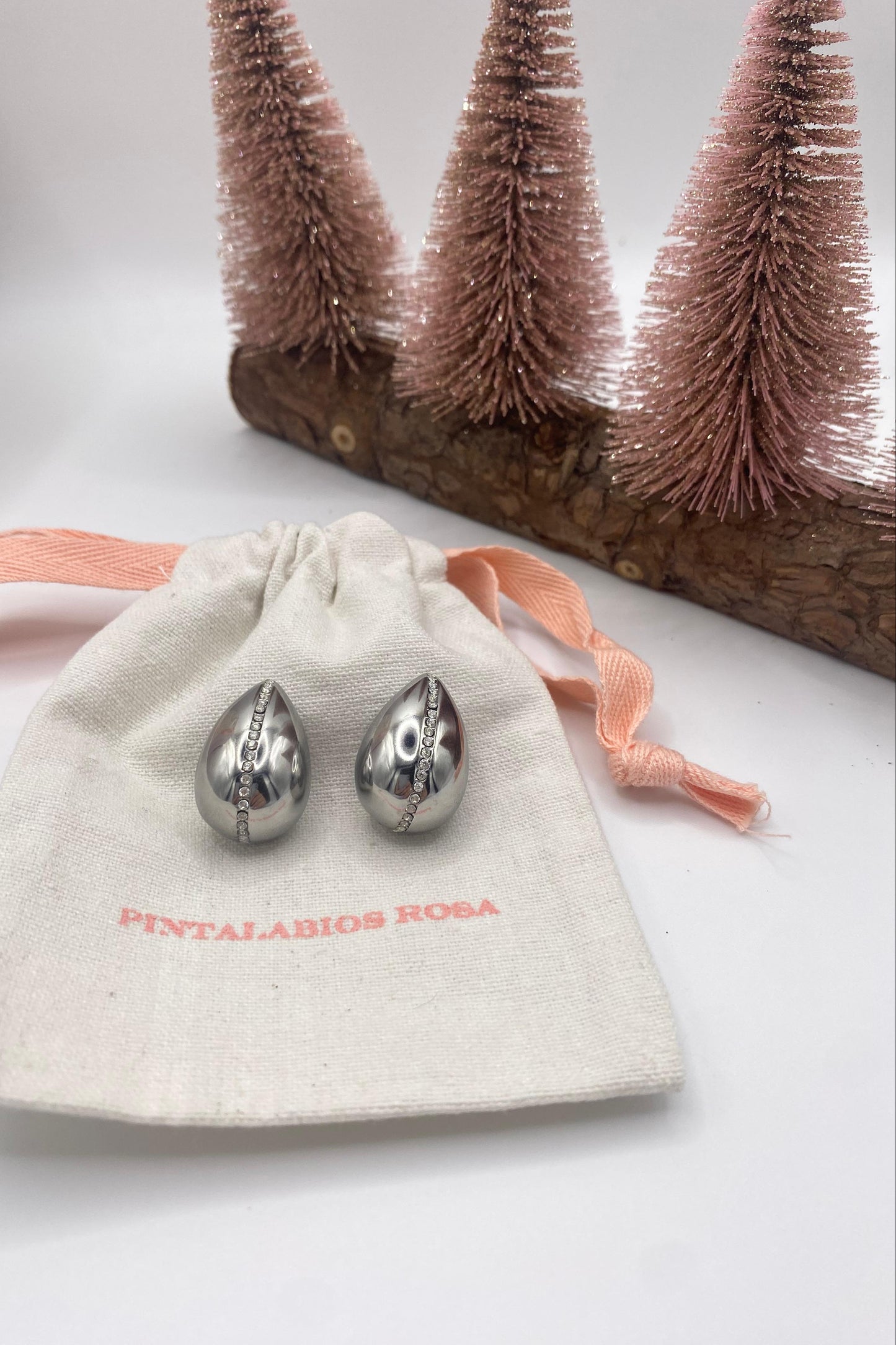 Pendientes Gota Circonitas - Plateados