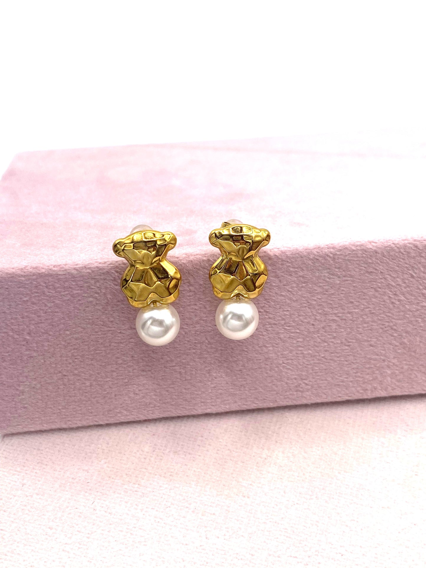 Pendientes Ositos con Perla