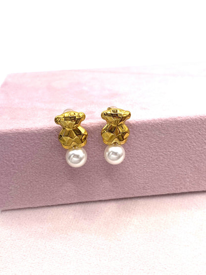 Pendientes Ositos con Perla