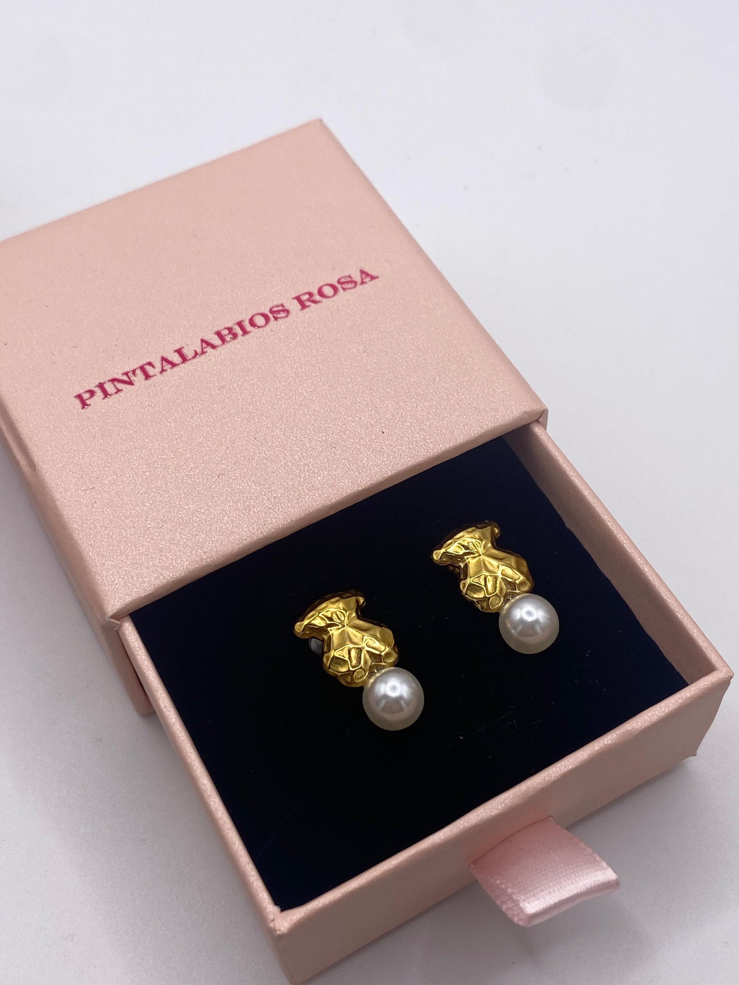 Pendientes Ositos con Perla