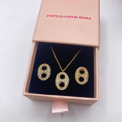 Conjunto Óvalo Circonitas - Pequeño