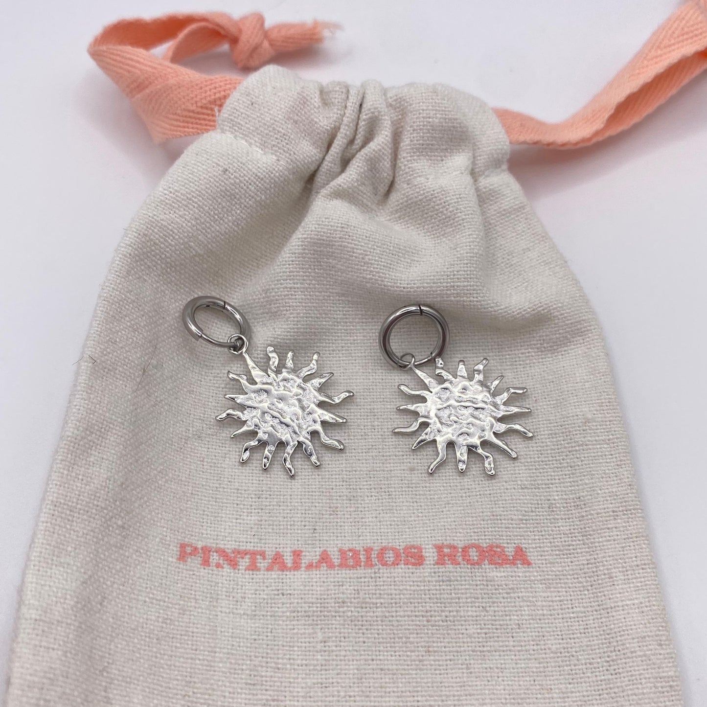 Pendientes Sol Vera Plateados