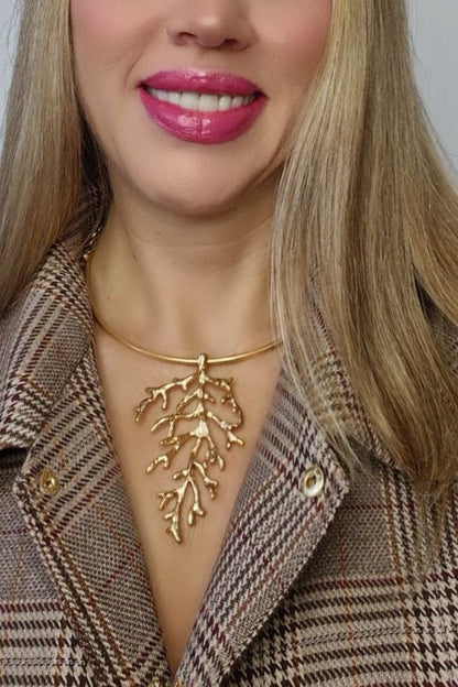 Collar Coral Dorado