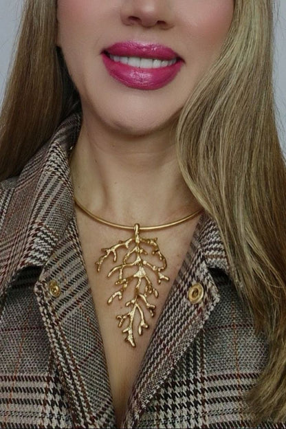 Collar Coral Dorado