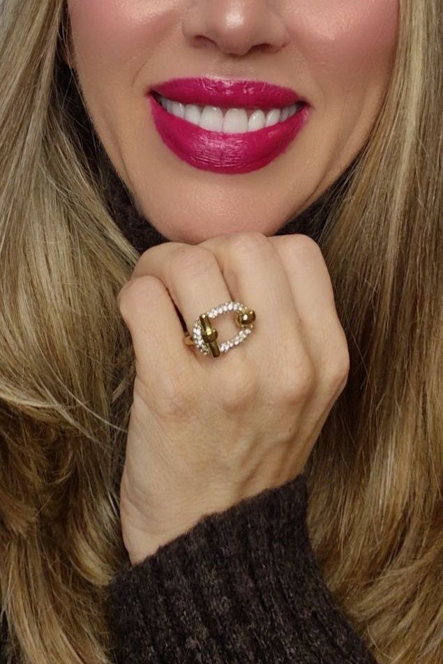 Anillo Eslabón Chic Dorado