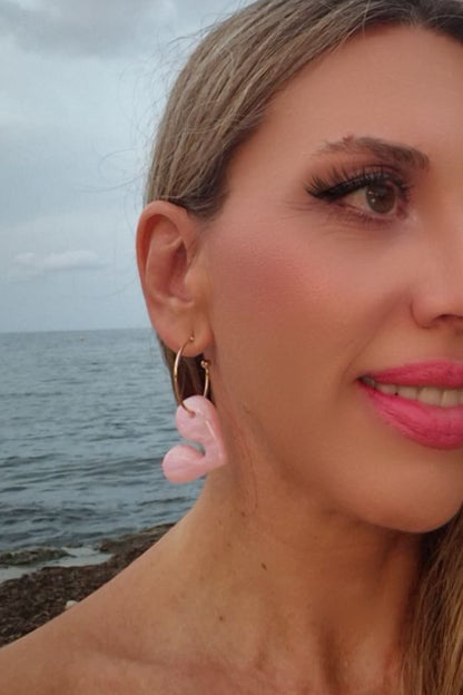 Pendientes Corazón Rosa