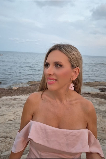 Pendientes Corazón Rosa