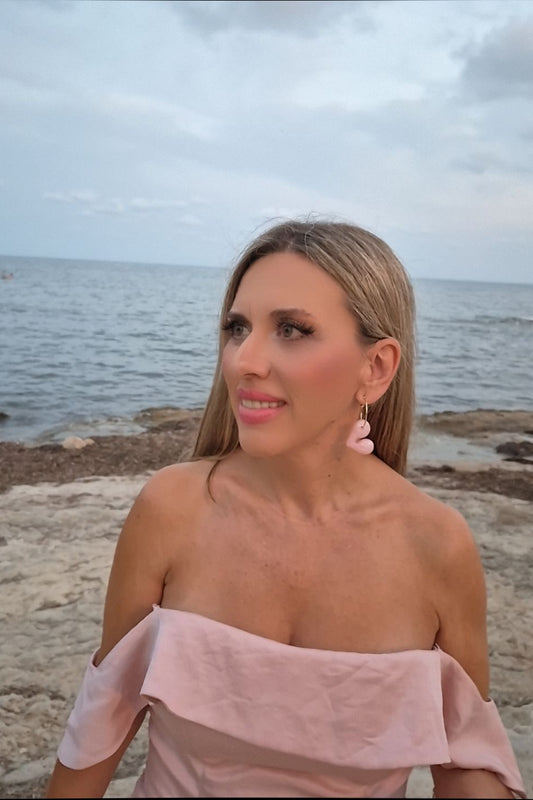 Pendientes Corazón Rosa