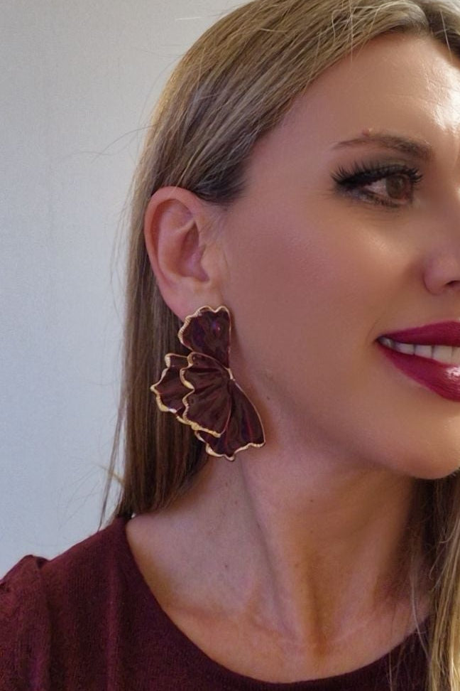 Pendientes Clavel Carmesí