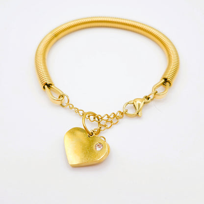 Pulsera Corazón y Diamante