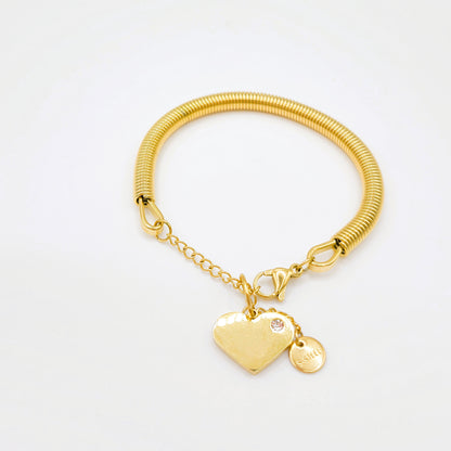 Pulsera Corazón y Diamante