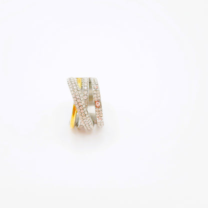 Anillo Oro Plata Trenzado