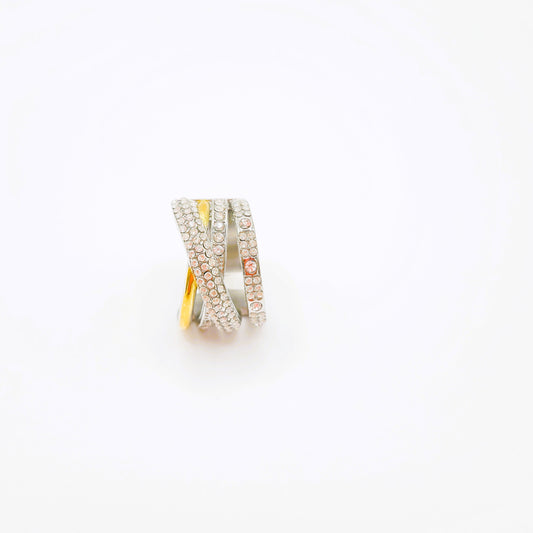 Anillo Oro Plata Trenzado