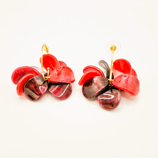 Pendientes Pétalos Rojos