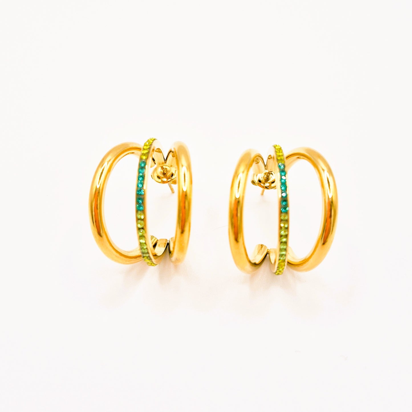Pendientes Aro Marsella Destello Verde