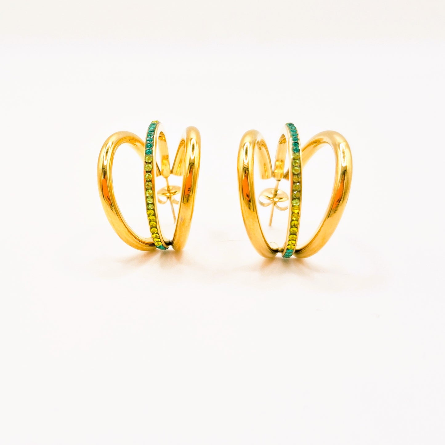Pendientes Aro Marsella Destello Verde