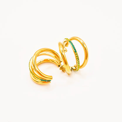 Pendientes Aro Marsella Destello Verde