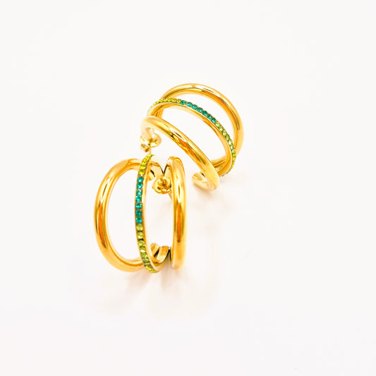 Pendientes Aro Marsella Destello Verde