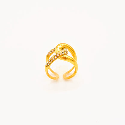 Anillo Doble Destello Oro