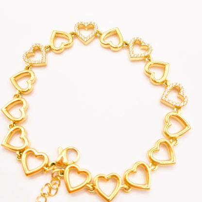 Pulsera Corazones de Luz