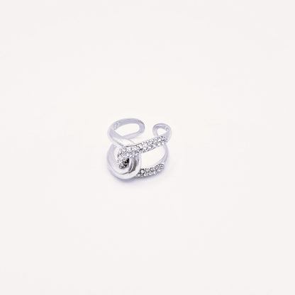 Anillo Doble Destello Plata
